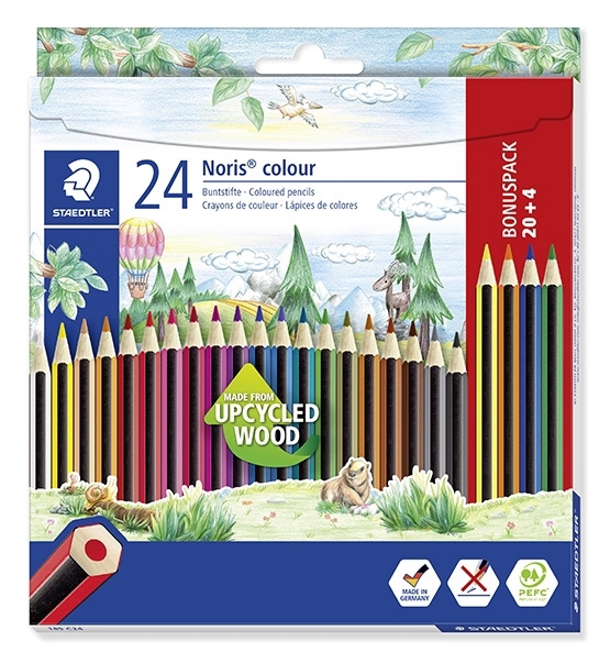 Staedtler Farbstift Noris Upcycled Holz Sortiment (20+4)