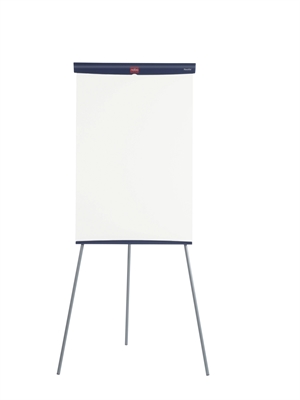 Nobo Flipchart-Ständer Basic mit 3 Beinen, lackiert, magnetische Whiteboard-Oberfläche.