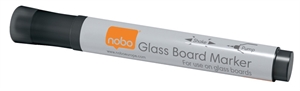 Nobo WB-Marker für Glas-Schreibtafel, rund, 3 mm, schwarz (4)