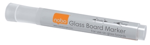 Nobo WB-Marker für Glaswände, rund, 3mm, weiß (4 Stück)