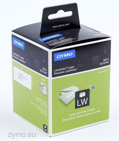 Dymo LabelWriter Adressetikett 89 x 36 Stück.