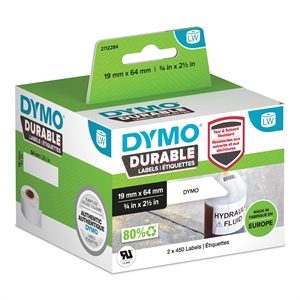 Dymo LabelWriter Dauerhaftes Barcode-Etikett 19 mm x 64 mm 2 Rollen