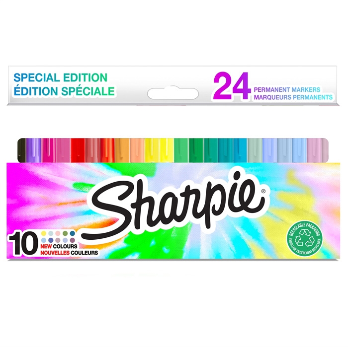 Sharpie Marker Fein 1,0mm Assortiert Blisterpackung (24)