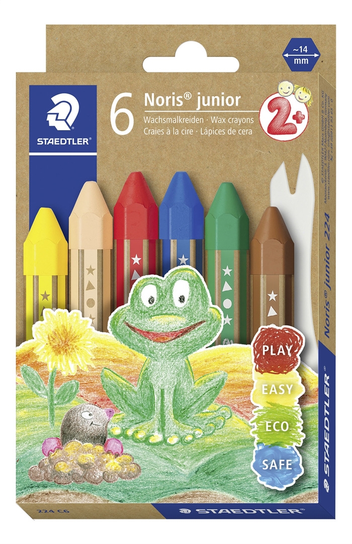 Staedtler Wachsmalstifte Noris Junior, 6-farbig