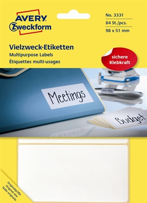 Avery Handbuch-Aufkleber 98 x 51 mm, 84 Stück.