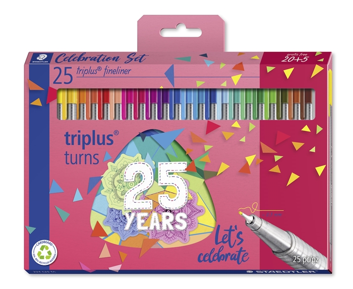 Staedtler Fineliner Triplus 0,3mm 25 Jahre Set (20+5)