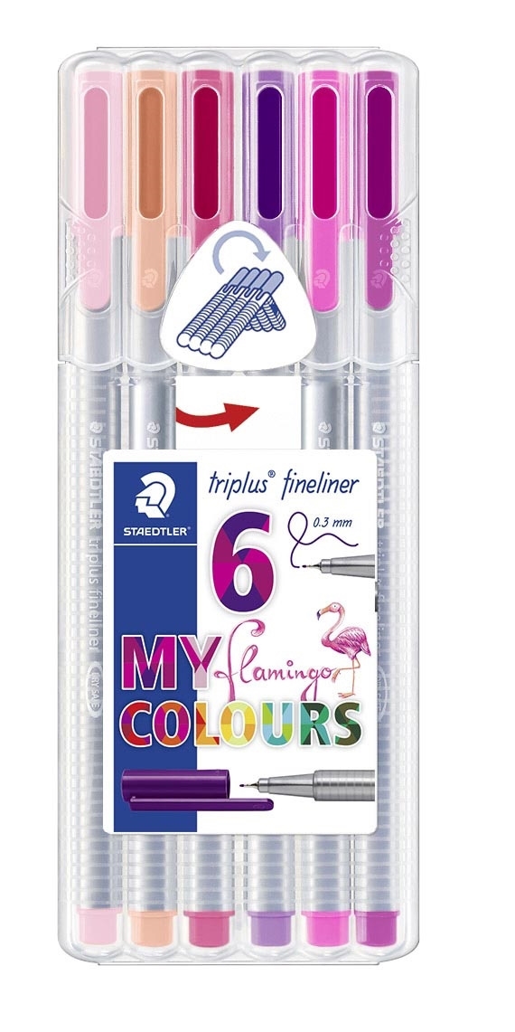 Staedtler Fineliner Triplus 0,3mm Flamingo Sortiment (6)