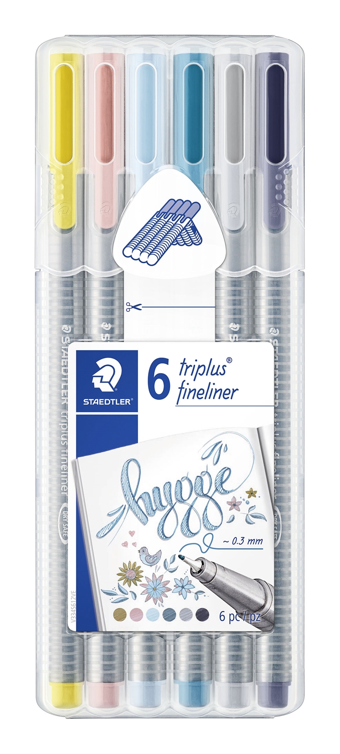 Please translate to German: 

Staedtler Fineliner Triplus 0,3mm Hygge ass (6)