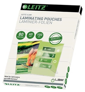 Leitz Laminierertasche glänzend 80my A5 (100)