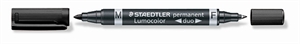 Staedtler Marker Lumocolor Duo Perm 0,6-1,5mm schwarz