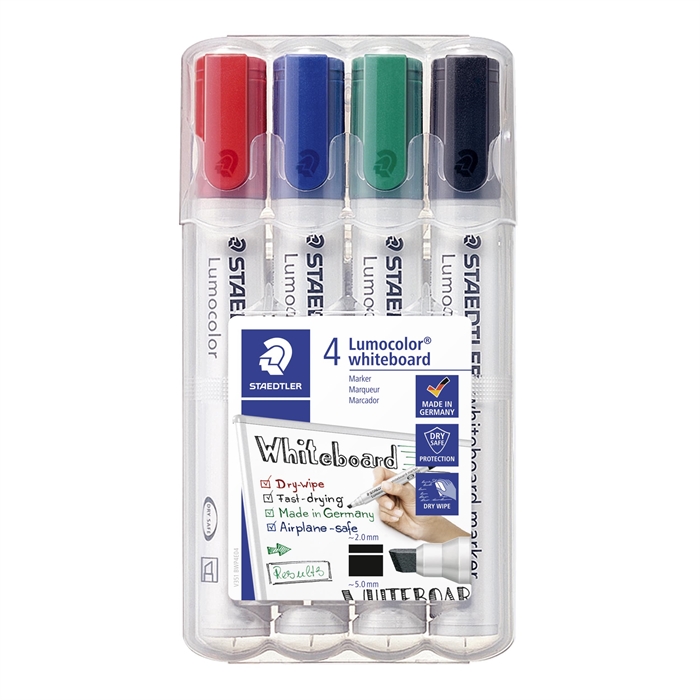 Staedtler WB Marker Lumocolor mit schräger Spitze 2-5mm sortiert (4)