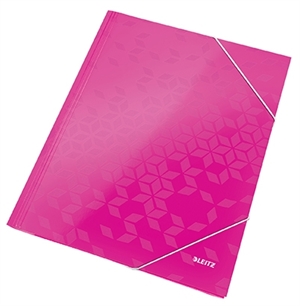 Leitz 3-Klappen-Elastikmappe WOW A4 in Pink