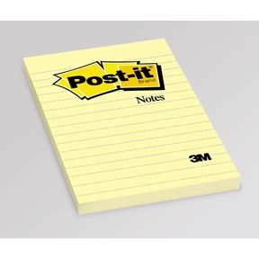 3M Post-it Haftnotizen 102 x 152 mm, liniert, gelb