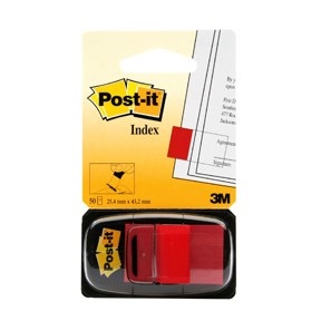 3M Post-it Index-Tabs 25,4 x 43,2 mm, rot