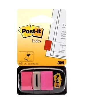 3M Post-it Registerkarten 25,4 x 43,2 mm, neon pink