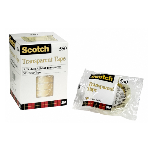 3M Klebeband Scotch 550 12mmx66m Flowpack, transparent