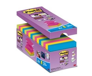3M Post-it Z-Notes 76 x 76 mm, Super Sticky V-Pack - 16er Pack.