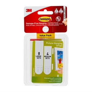 3M Command Strips zum Bilder Aufhängen Value Pack, weiß