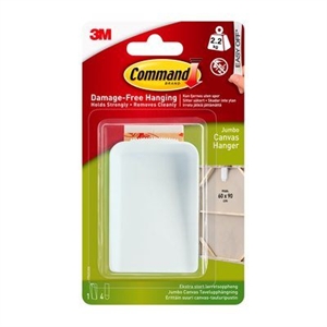 3M Command extra large canvas hanger, white, 1 hanger + 4 strips