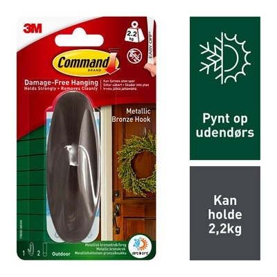 3M Command Outdoor großer Designerhaken aus Metall 17083BZ-AW