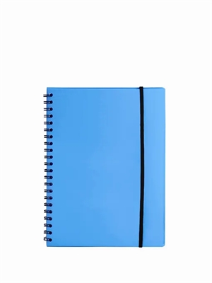 Büngers Notizbuch A5 Kunststoff mit blauem Spiralrücken
