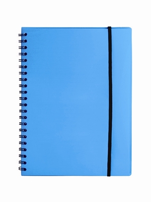 Büngers Notizbuch A4 aus Kunststoff mit blauem Spiralrücken