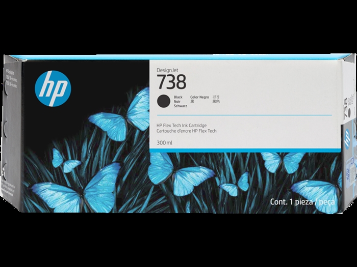 HP 738 300-ml Schwarze DesignJet-Druckerpatrone