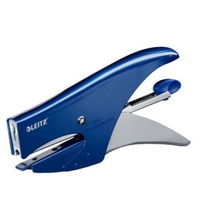 Leitz Heftgerät 5547 für bis zu 15 Blatt, Metallic-Blau