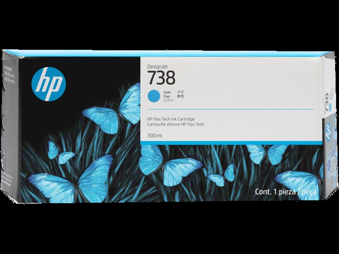 HP 738 300-ml Cyan DesignJet Druckerpatrone