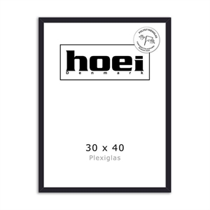 Sort Holzrahmen für Fotos und Poster 30 x 40 - PLEXI cm