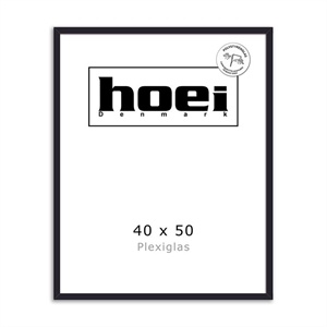 Sort Holzrahmen für Fotos und Poster 40 x 50 - PLEXI cm