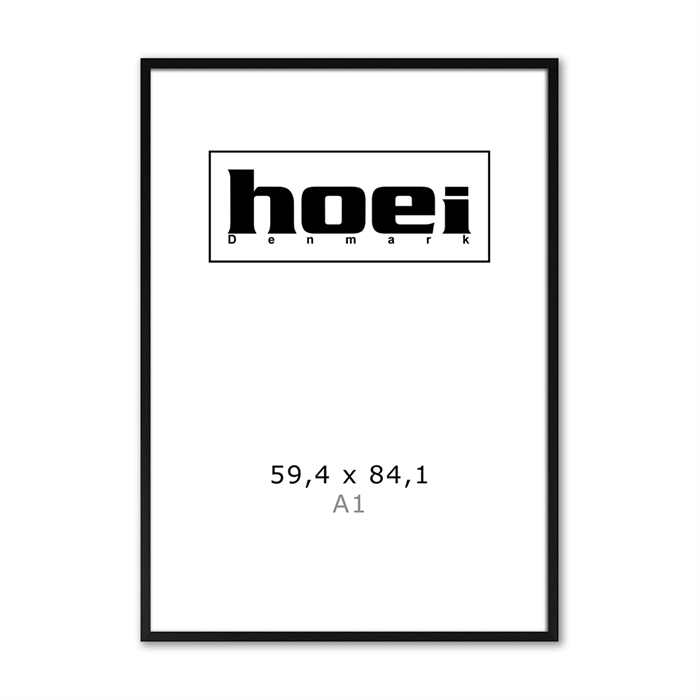 Sort Holzrahmen für Fotos und Poster 59,4 x 84,1 cm (A1)