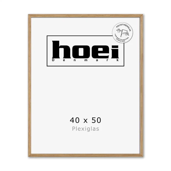 Massiver Eichenholzrahmen für Fotos und Poster 40 x 50 PLEXI cm