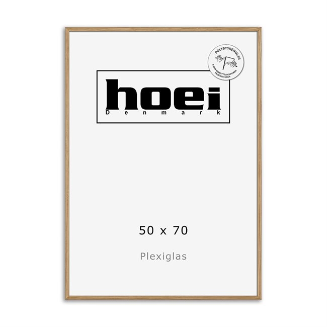 Massiver Eichenholzrahmen für Fotos und Poster 50 x 70 PLEXI cm