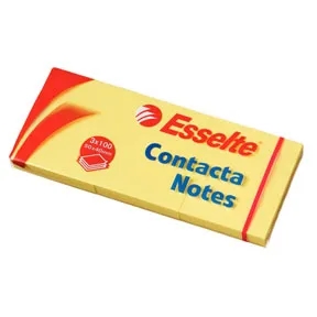 Esselte Contacta Notes 50x40 mm, gelb - 3er Pack