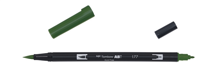 Tombow Marker ABT Dual Brush 177 dunkle Jade