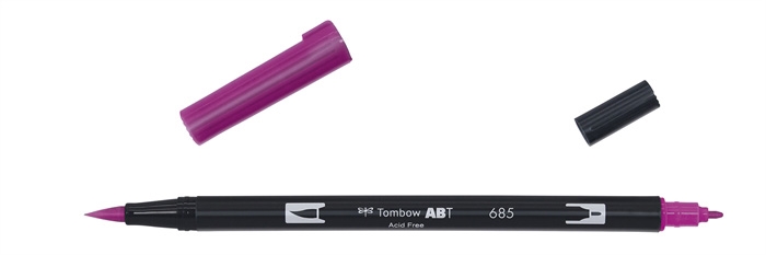 Tombow Marker ABT Dual Brush 685 tiefes Magenta