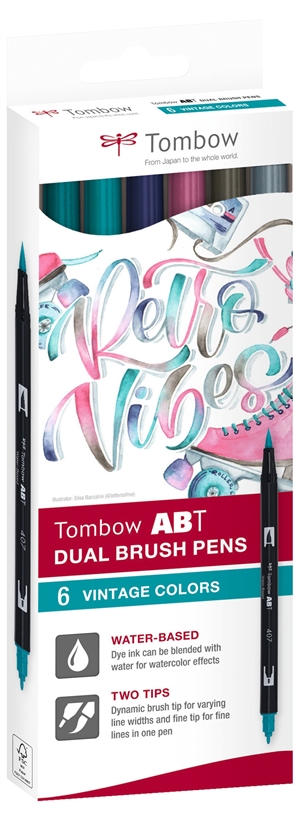 Tombow Marker ABT Dual Brush 6C-5 Vintage-Karton (6)