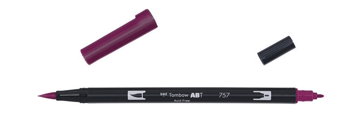 Tombow Marker ABT Dual Brush 757 Port Rot