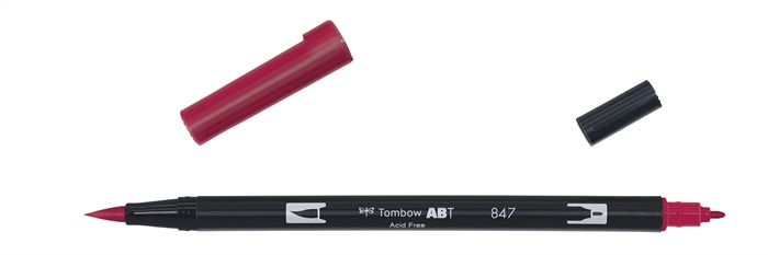 Tombow Marker ABT Dual Brush 847 karminrot.