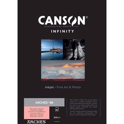 Canson Arches 88 Rag (Pure White) 310 - A4, 25 sheets