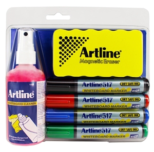 Artline Whiteboard Reinigungs- und Schreibset