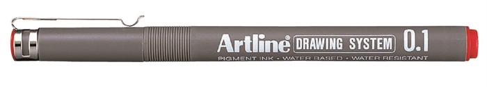 Artline Zeichensystem 0.1 rot