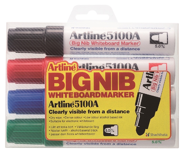 Artline Whiteboard Marker 5100A BIG 4er-Set