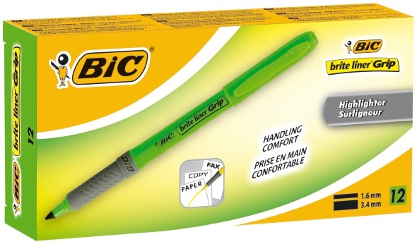 Bic Highlighter Brite Liner Grip grün