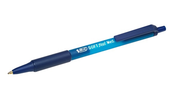 Bic Kugelschreiber Soft Feel Clic Grip Blau