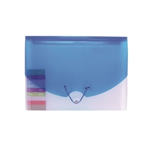 Büngers Harmonikamappe mit 10 Taschen transparent/blau