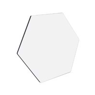 Chromaluxe Photo Panel with Kickstand - Hexagon 165.9 x 190.5 x 0.25 mm Gloss White Hardboard