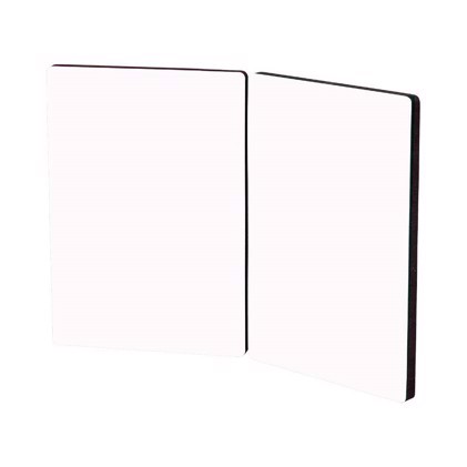 ChromaLuxe Wood Photo Panel-  Hinged Panel Set  Gloss White/Black Back Hardboard - 6x177x127 mm (x2) 