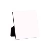 ChromaLuxe Square Photo Panel with Easel - 152 x 152 x 6,35 mm Gloss White Hardboard